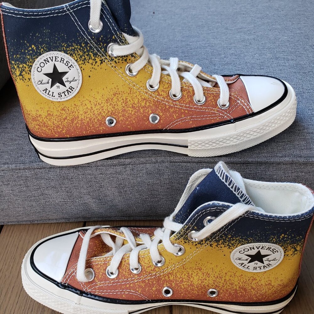 BNWoT CTAS Converse 70 Hi A03157C Fire Opal/Dazzling Goldtone (6W-4M) KICKS - Picture 6 of 7
